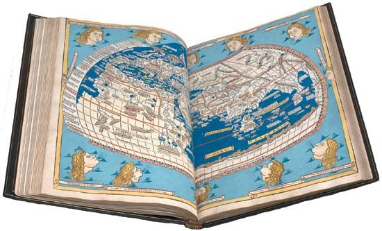 world map derived from Ptolemy's Geographia