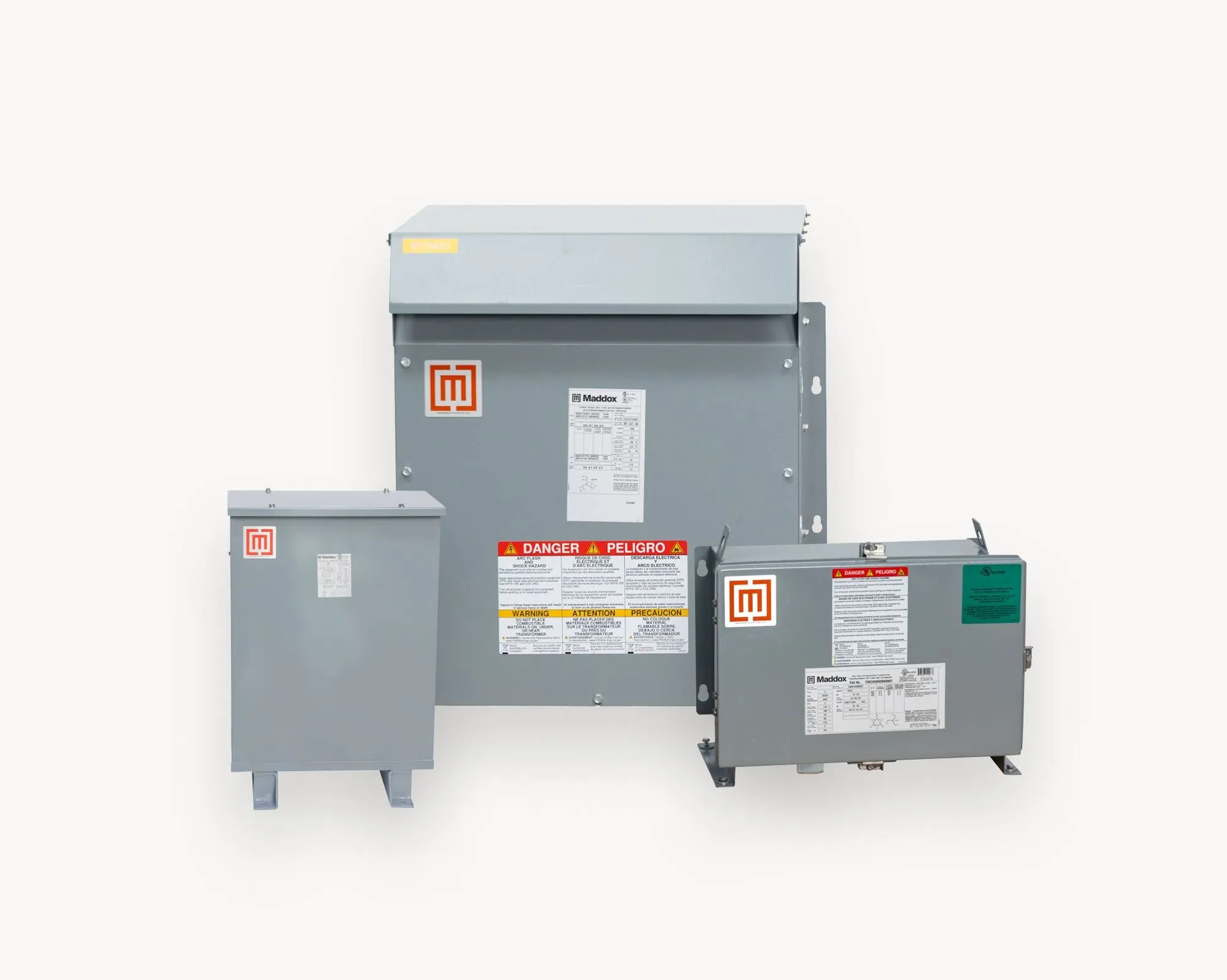 A picture of three Autotransformers