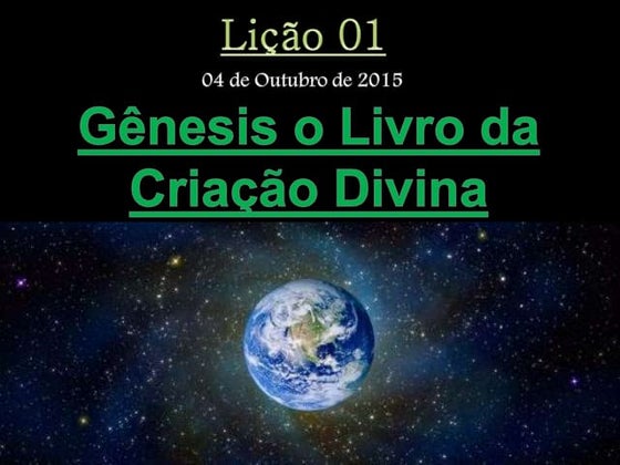 01  genesis o livro da criação divina