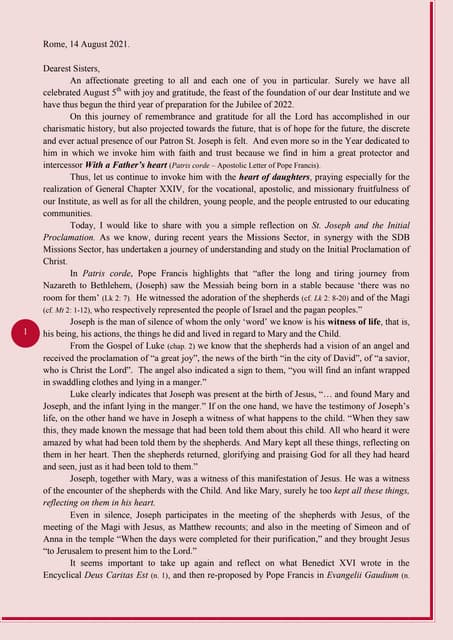 Messaggio della Consigliera per le Missioni_14 august 2021 eng