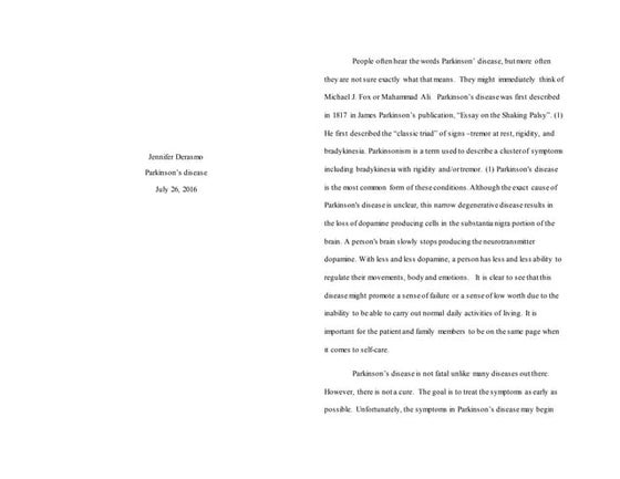 Parkinsons paper