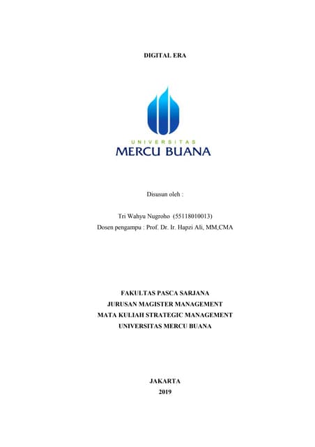 1, sm, tri wahyu nugroho, prof. dr. hapzi ali, strategic management, digital ...