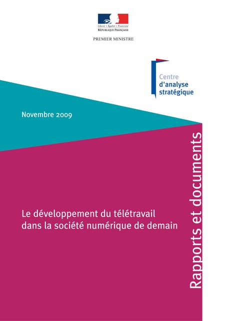 Le développement du télétravail dans la société numérique de demain