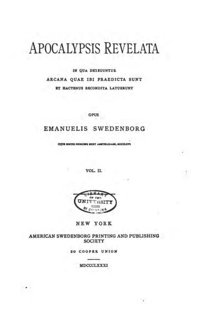 Emanuel-Swedenborg-APOCALYPSIS-REVELATA-Vol-2-Amstelodami-1766-New-York-1881