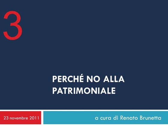 Perché no alla patrimoniale