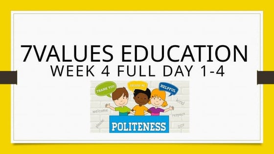 Values Education ang Dignidad esp week 4pptx