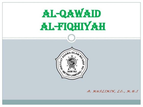 Al Qawaid Al Fiqhiyah