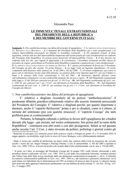 Le immunità penali della politica - di Alessandro Pace
