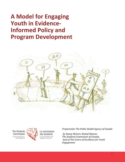 A model for engaging youth in evidence   informed policy and program development