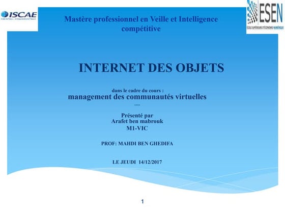 presentation internets of things 2017 par ARAFET ben mabrouk
