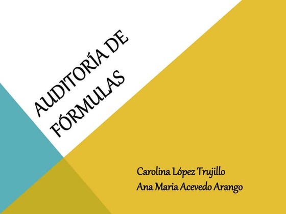 Auditoría de fórmulas