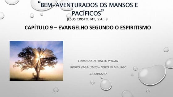 Bem aventurados os mansos e pacíficos