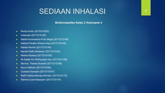 Biofarmasetika Materi Sediaan Inhalasi
