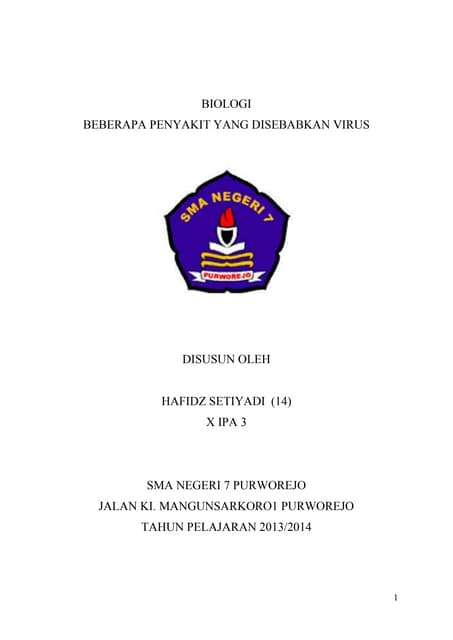 Peyakit yang disebabkan oleh virus