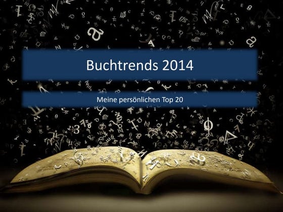 Buchtrends 2014 - Neuheiten und Empfehlungen