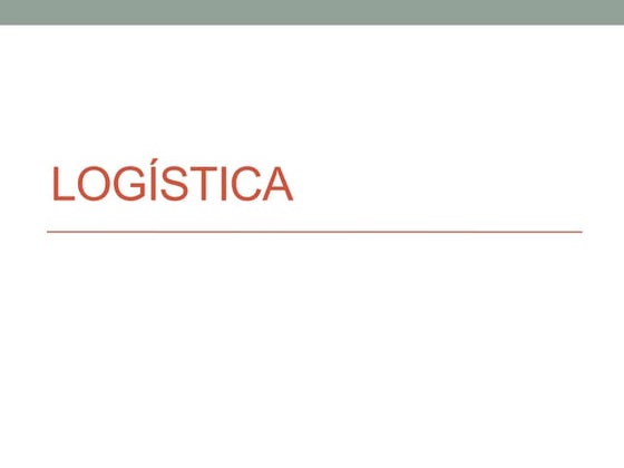 Logística - Introdução operacional EM