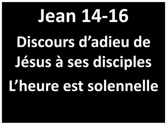 Discours d'adieu de Jésus
