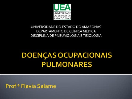 Doenças Ocupacionais Pulmonares
