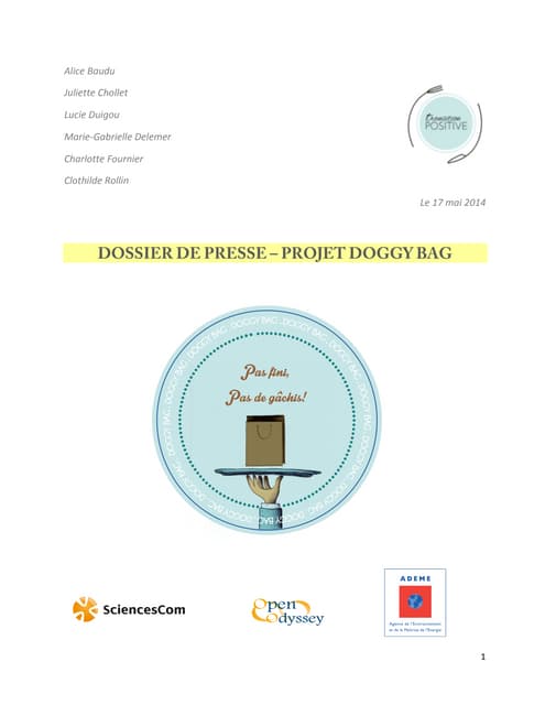 Dossierde presse - À vos restes !