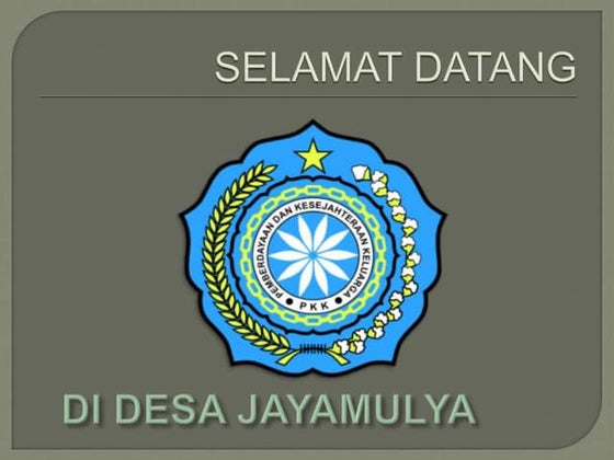 Ekspos Ketua TP. PKK Desa Jayamulya dalam rangka Lomba Desa Tingkat Kabupaten...