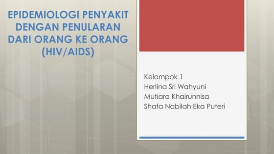 Epidemiologi HIV / AIDS