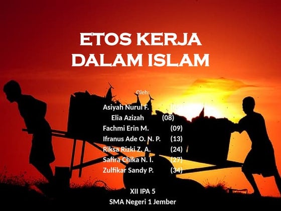 Etos Kerja yang dianjurkan dalam syariat islam.pptx