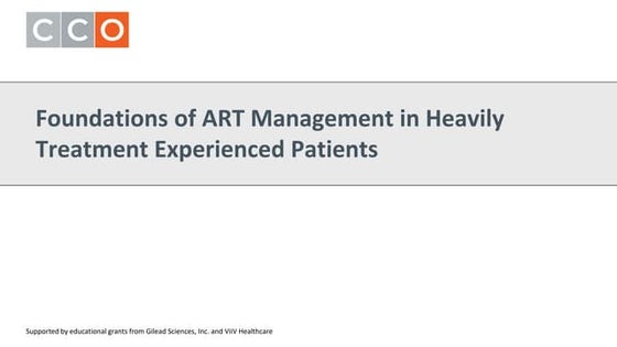 Основы ведения АРТ у многократно леченных пациентов 2022 / Foundations of ART...