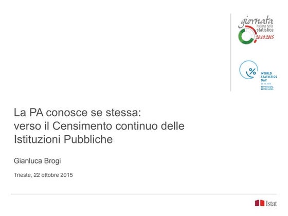 La PA conosce se stessa: verso il Censimento continuo delle Istituzioni Pubbl...