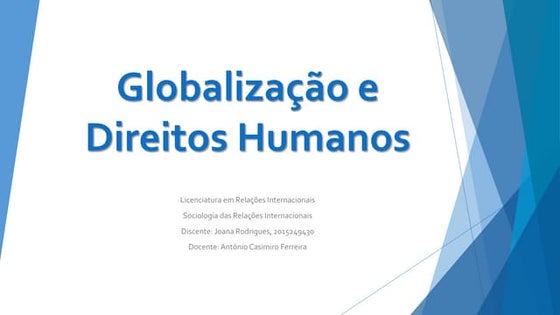 Globalização e Direitos Humanos