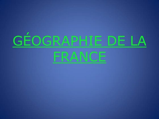 Géographie de la France