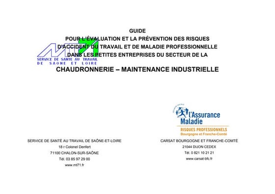 Guides chaudronnerie