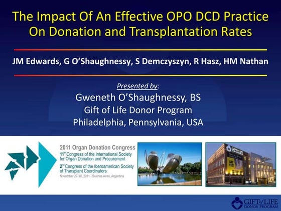 Gwen O´Shaughnessy - USA - Wednesday 30 - Oral Presentations Misc. B