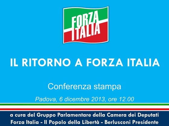 Il ritorno a Forza Italia