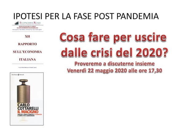 Ipotesi postpandemia 2020