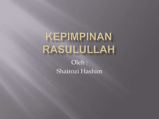 Kepimpinan rasulullah