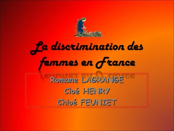 La Discrimination Des Femmes En France