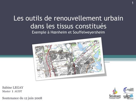 Les outils de renouvellement urbain dans les tissus constitués 