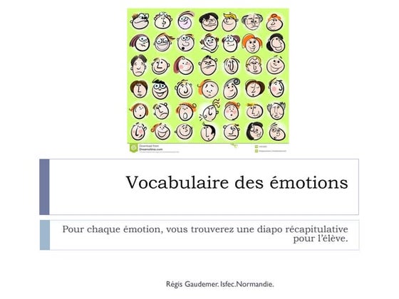 LEXIQUE COMPLETE EMOTIONS sur les émotions y les sentiments