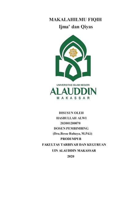 Makalah ijma' dan qiyas