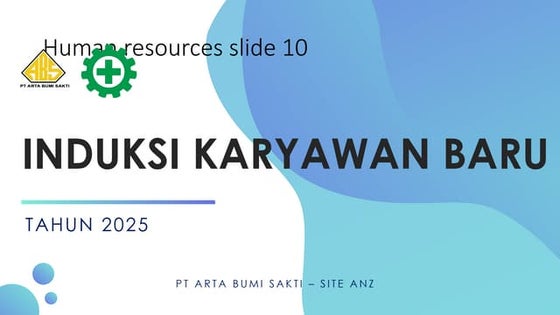 Materi Induksi untuk karyawan baru/new hire