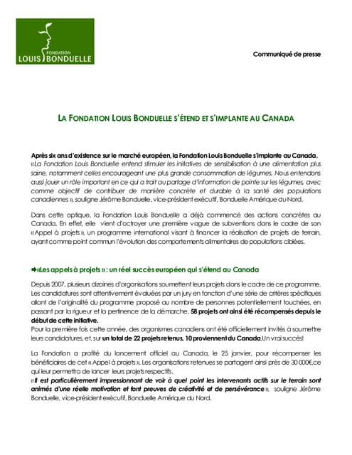 Mecenat canada-fondation-louis-bonduelle-implantation