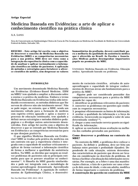 Medicina baseada em evidencias