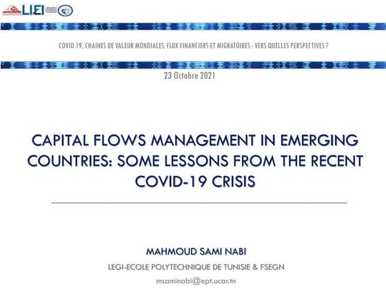 Capital flows management in emerging countries: Some lessons from the recent ...