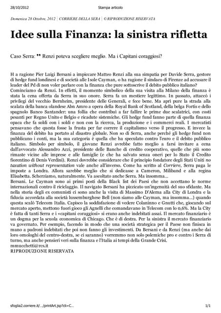 Mucchetti finanza 27 10 2012