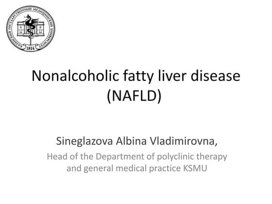 Non alcoholic fatty liver disease powerpoint presentation