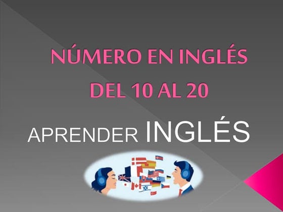 Número en inglés del 10 al 20-aprende inglés