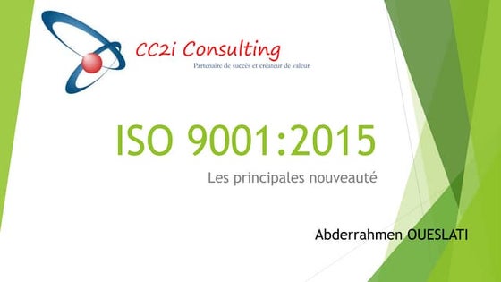 Nouveautés de la norme iso9001 2015