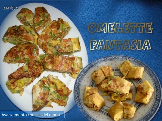 Omelette fantasia, con zucchina e carota