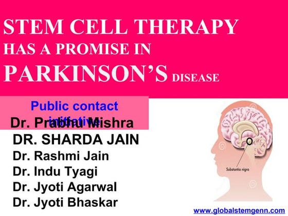 STEM CELL THERAPY HAS A PROMISE IN PARKINSON’S DISEASE, Dr. Sharda jain 