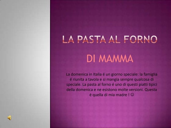 Pasta Al Forno Di Mamma